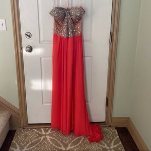 Formal strapless gown